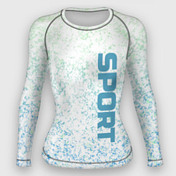 Женский рашгард Sport бело-голубой