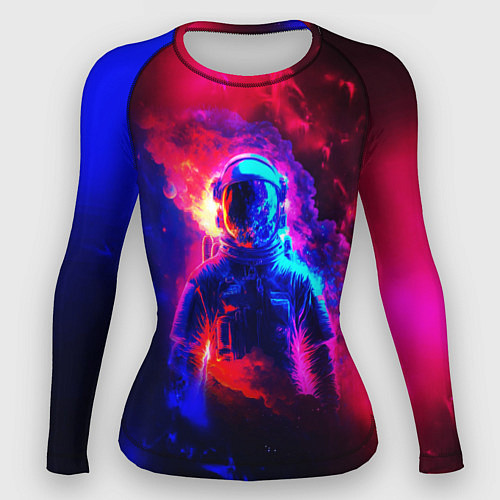 Женский рашгард Космонавт в пламени / 3D-принт – фото 1
