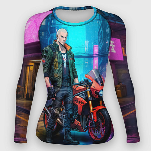 Женский рашгард One punch man cyberpunk 2077 / 3D-принт – фото 1