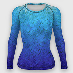 Женский рашгард Сине-голубой градиент текстура