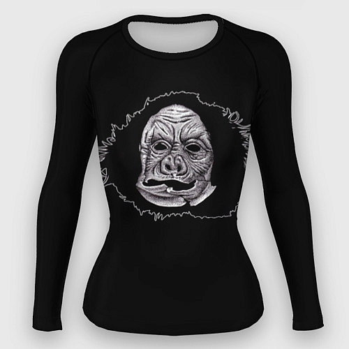 Женский рашгард Паша Техник маска черная / 3D-принт – фото 1