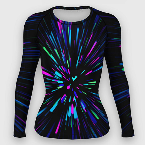 Женский рашгард Neon rods / 3D-принт – фото 1