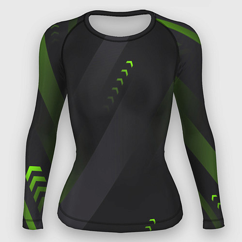 Женский рашгард Color black green / 3D-принт – фото 1