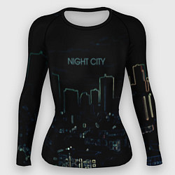 Женский рашгард Night city чёрный стилизованный