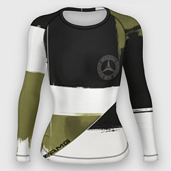 Рашгард женский Merсedes Benz логотип, цвет: 3D-принт