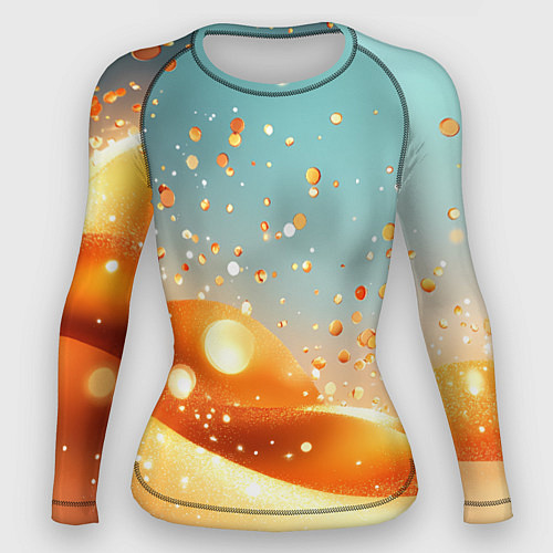 Женский рашгард Золотая песочная абстракция фон / 3D-принт – фото 1