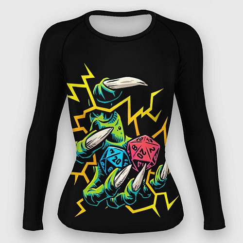 Женский рашгард Dragons Paw and Cubes / 3D-принт – фото 1