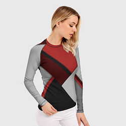 Рашгард женский Color black red grey, цвет: 3D-принт — фото 2
