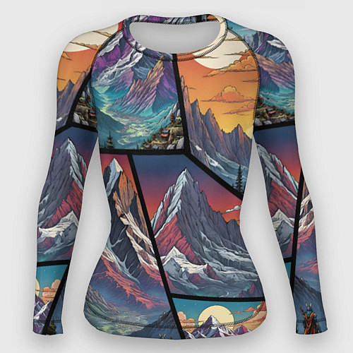 Женский рашгард Горы в стиле фэнтези / 3D-принт – фото 1