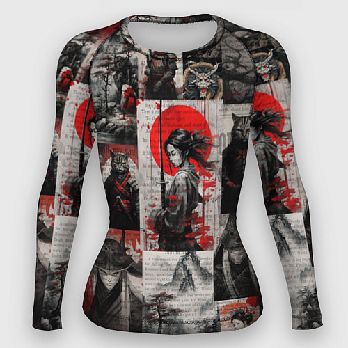 Женский рашгард Japanese samurai art / 3D-принт – фото 1