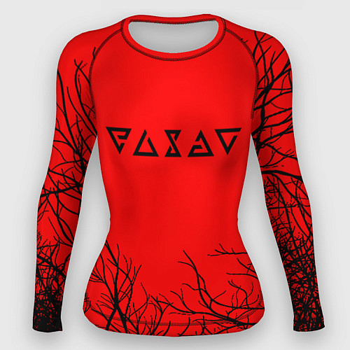 Женский рашгард Лого ведьмак деревья / 3D-принт – фото 1