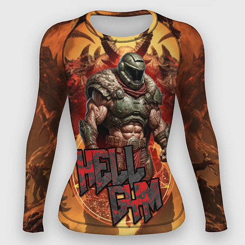 Женский рашгард Doom hell gym / 3D-принт – фото 1