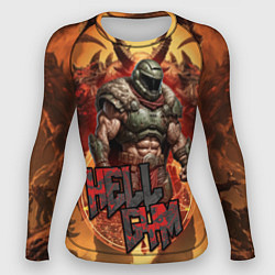 Рашгард женский Doom hell gym, цвет: 3D-принт