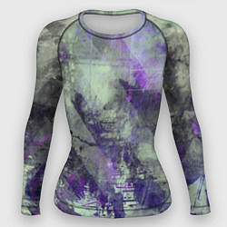 Рашгард женский Абстракция - atomic violet in green, цвет: 3D-принт