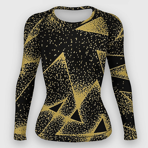 Женский рашгард Triangle yellow with dots / 3D-принт – фото 1