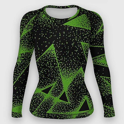 Женский рашгард Triangles with dots / 3D-принт – фото 1