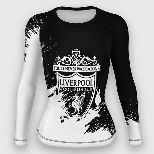 Женский рашгард Liverpool краски белые / 3D-принт – фото 1