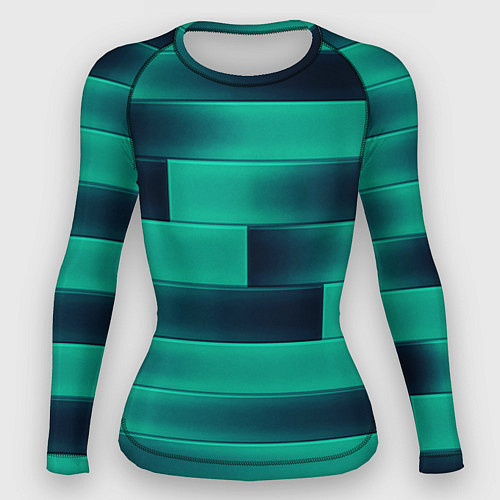 Женский рашгард Color light blue square / 3D-принт – фото 1