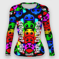 Женский рашгард Geometry dash neon gradient