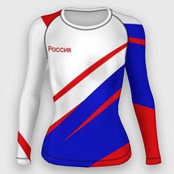 Женский рашгард Россия бело-сине-красный