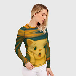 Рашгард женский Котёночкин крик, цвет: 3D-принт — фото 2