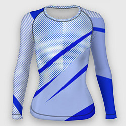 Женский рашгард Светло-синий текстура с полосой