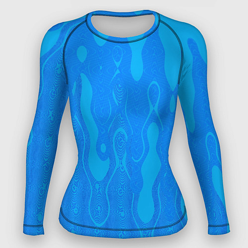 Женский рашгард Голубой абстракция вода / 3D-принт – фото 1