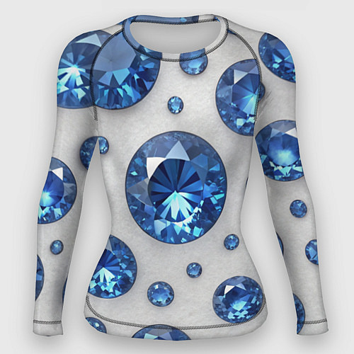 Женский рашгард Россыпь сапфиров / 3D-принт – фото 1