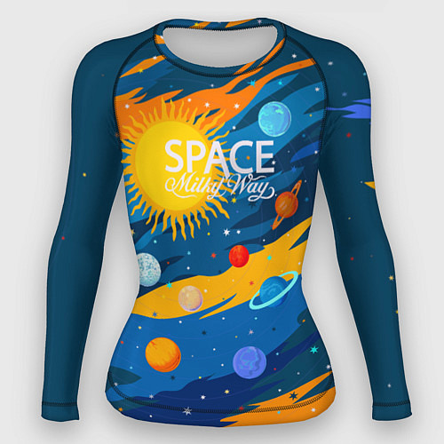 Женский рашгард Млечный путь -наш дом / 3D-принт – фото 1