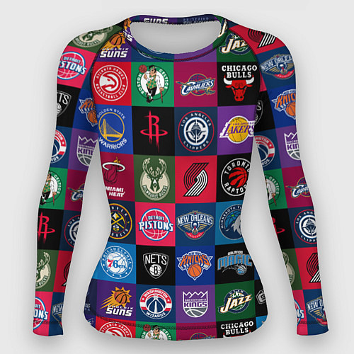 Женский рашгард Команды НБА разноцветные / 3D-принт – фото 1