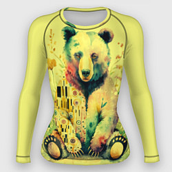 Рашгард женский Медведь с узорами в стиле Климта, цвет: 3D-принт