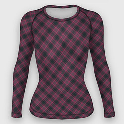 Рашгард женский Tartan, цвет: 3D-принт