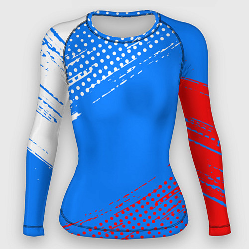 Женский рашгард Патриот - флаг / 3D-принт – фото 1