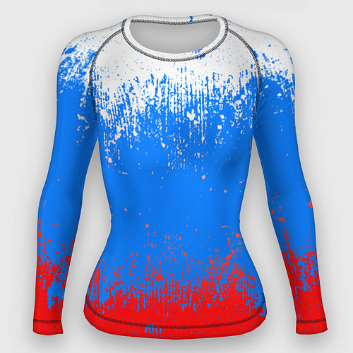Женский рашгард Патриот - флаг / 3D-принт – фото 1