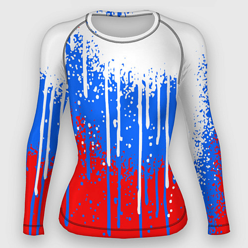 Женский рашгард Патриот - флаг / 3D-принт – фото 1