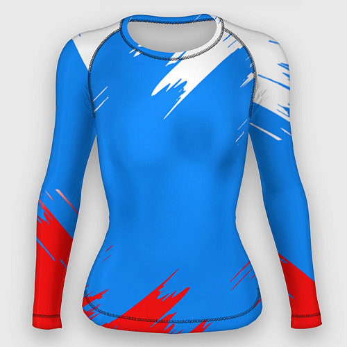 Женский рашгард Патриот Россия - флаг / 3D-принт – фото 1