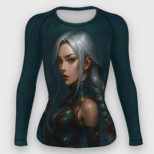 Женский рашгард Девушка с копьем китайский стиль / 3D-принт – фото 1