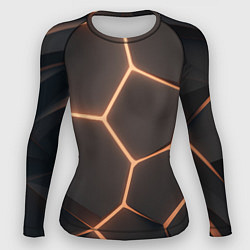 Женский рашгард Серая текстура из сот