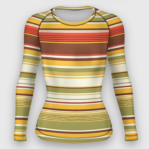 Женский рашгард Горизонтальные полосы / 3D-принт – фото 1