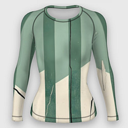 Женский рашгард Зеленые полосы