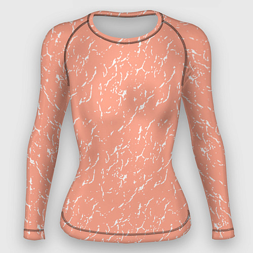 Женский рашгард Нежный персиковый текстурный однотонный / 3D-принт – фото 1