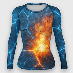Рашгард женский Взрыв из объемных плит, цвет: 3D-принт
