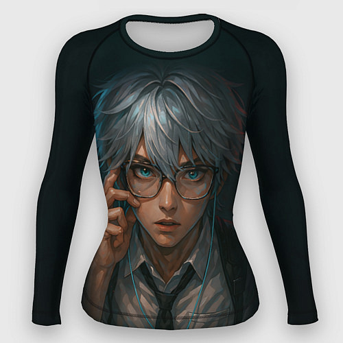 Женский рашгард Стильный мужчина в очках / 3D-принт – фото 1
