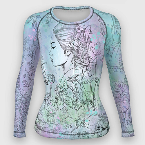 Женский рашгард Скетч японские дорамы / 3D-принт – фото 1