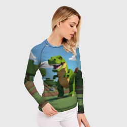 Рашгард женский Тираннозавр рекс - Майнкрафт, цвет: 3D-принт — фото 2