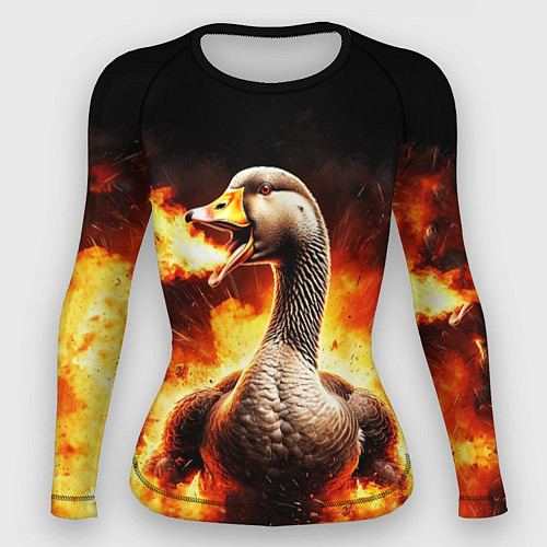 Женский рашгард Огненный гусь / 3D-принт – фото 1