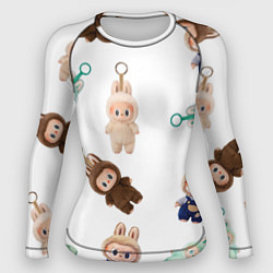 Рашгард женский Много игрушек лабубу, цвет: 3D-принт