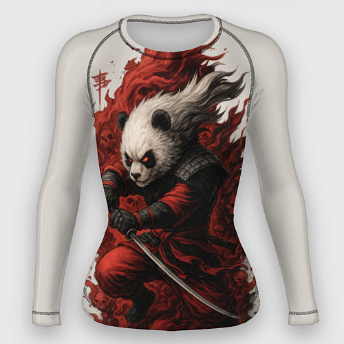 Женский рашгард Демоническая панда самурай - нейроарт / 3D-принт – фото 1