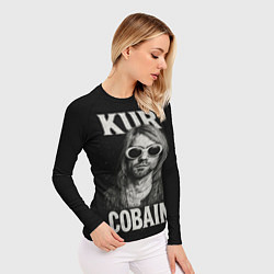Рашгард женский Курт Кобейн - гранж-арт, цвет: 3D-принт — фото 2