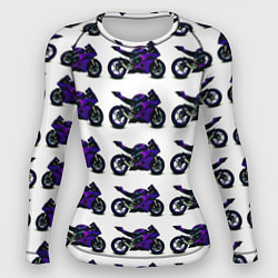 Женский рашгард Motorcycle purple gloss